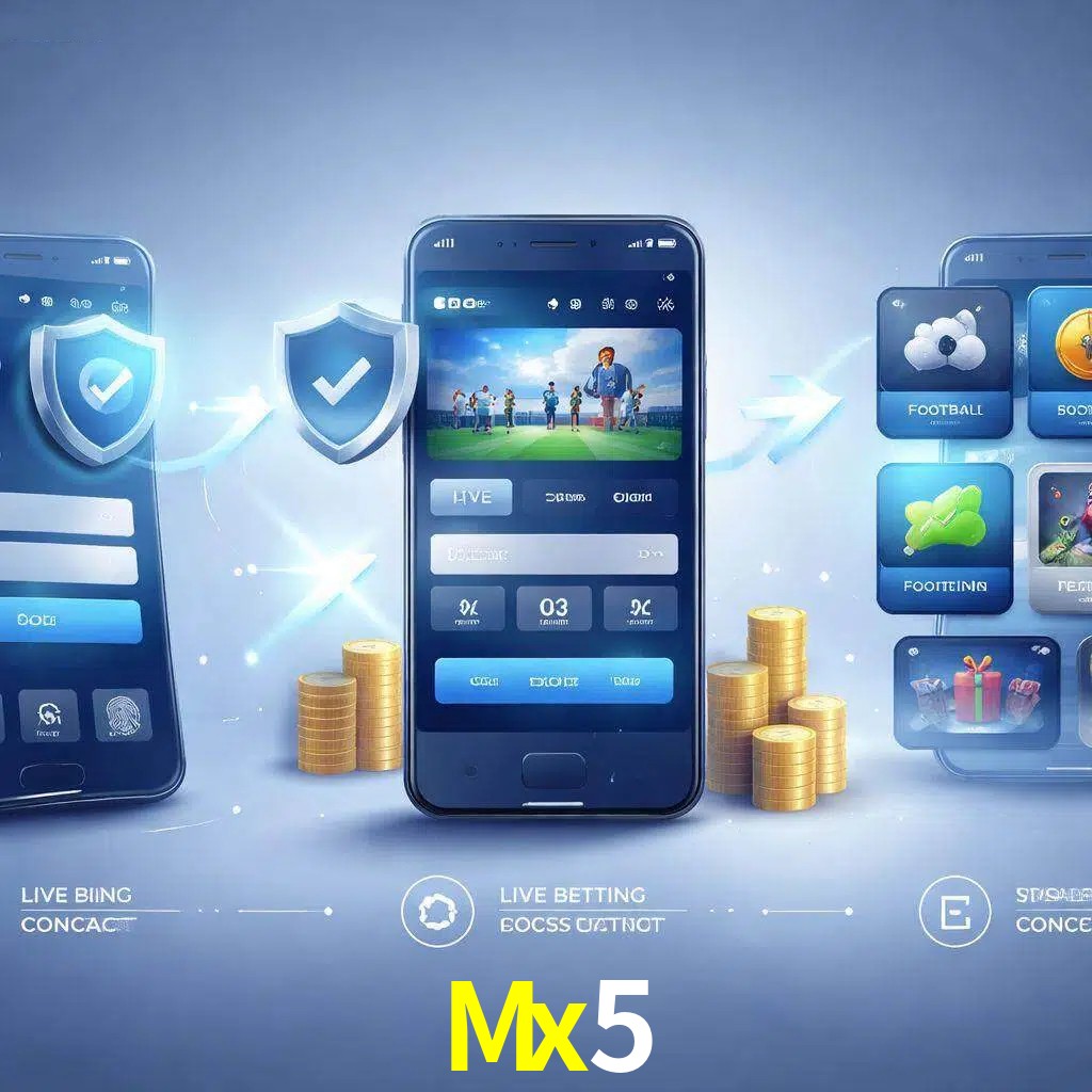 Pasos de acceso a la app Mx5 en pantalla de teléfono móvil